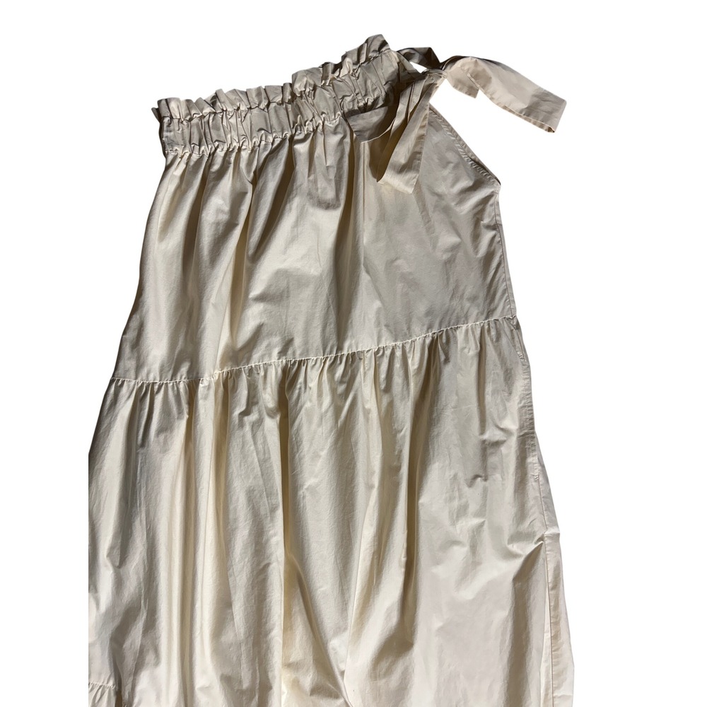 Xirena Maisie One Shoulder Tiered Maxi Dress Cream Cotton Size L Retail $294 EUC - Picture 3 of 12